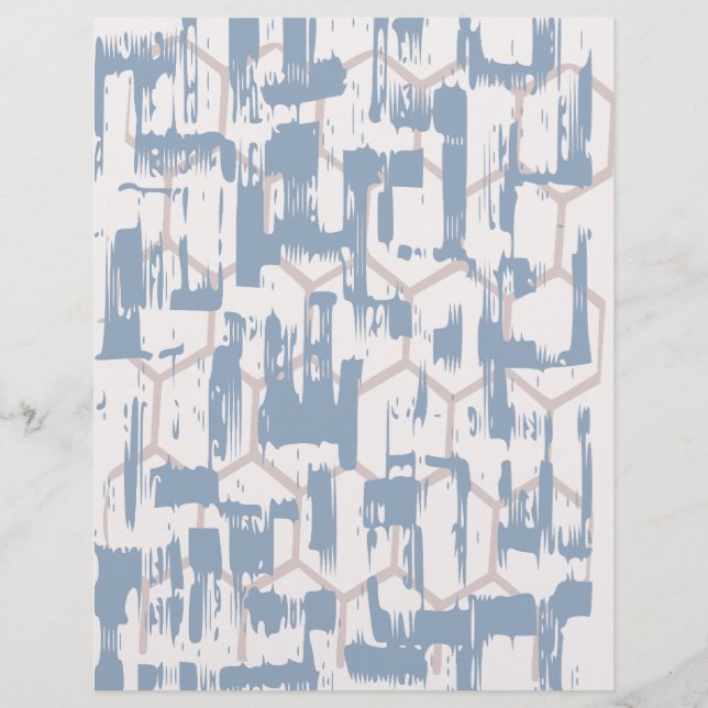 Grau & Creme abstraktes Scrapbook-Papier (Vorderseite)