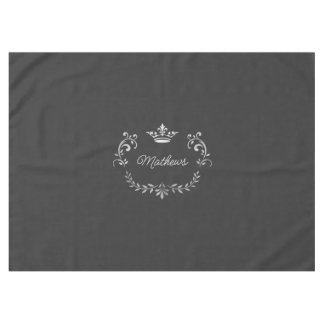 Grau Crown Wappen Personalisiert Tischdecke
