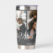 Grau Custom 4 Fotos Collage Beste Mama je Thermobecher (Links)