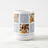 Grau | Custom Pepaw 5 Foto Colorblock Collage Kaffeetasse (Mittel)