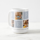 Grau | Custom Pepaw 5 Foto Colorblock Collage Kaffeetasse (Vorderseite Links)