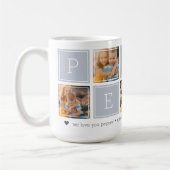 Grau | Custom Pepaw 5 Foto Colorblock Collage Kaffeetasse (Links)