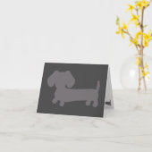 Grau-Dackel Masculine Note Card Karte (Gelbe Blume)