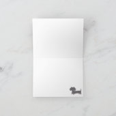 Grau-Dackel Masculine Note Card Karte (Innenseite)