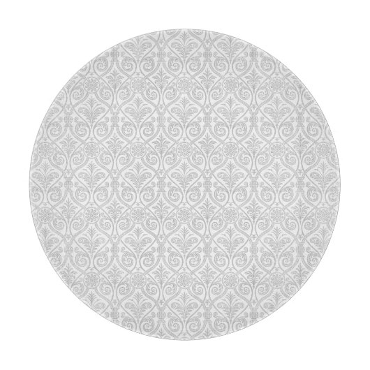 Grau Damask Cutting Board Schneidebrett (Vorderseite)