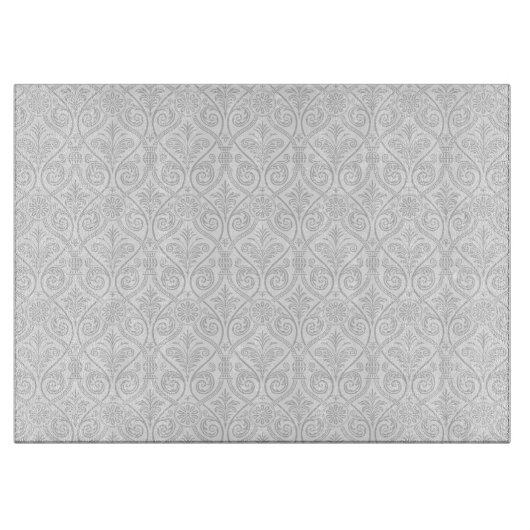 Grau Damask Cutting Board Schneidebrett (Vorderseite)