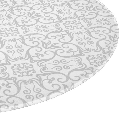 Grau Damask Cutting Board Schneidebrett (Ecke)