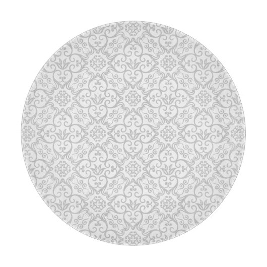Grau Damask Cutting Board Schneidebrett (Vorderseite)