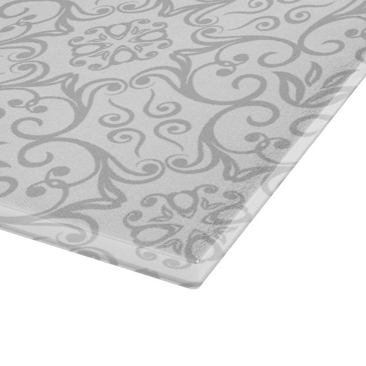 Grau Damask Cutting Board Schneidebrett (Ecke)