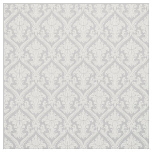 Grau Damask Vintages Muster Stoff
