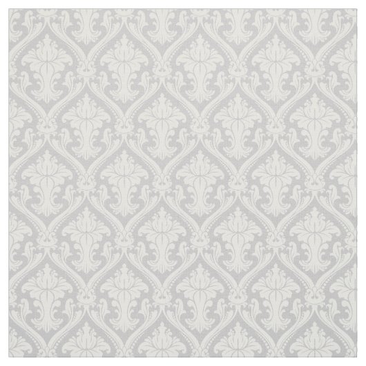 Grau Damask Vintages Muster Stoff (Muster)