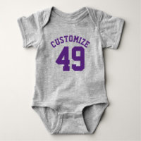 Grau & Dark Lila Baby | Sports Jersey Design