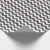 Grau Dark Liver Zickzack Zigzap Muster Geschenkpapier (Ecke)