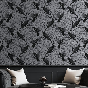 Grau Dark und Moody Gothic Ravens Tapete