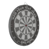 Grau Dartboard mit benutzerdefiniertem Text Dartscheibe (Vorderseite Links)