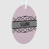 Grau-Deko Blühe Acrylschmuck Ornament (Vorderseite)