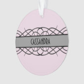 Grau-Deko Blühe Acrylschmuck Ornament (Vorderseite)