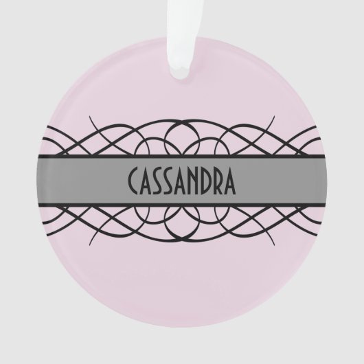 Grau-Deko Blühe Acrylschmuck Ornament (Vorderseite)