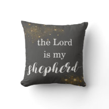 Grau "Der Herr ist mein Hirte" Kinderzimmer Pillow
