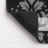 Grau der Rolle-Damast-Kunst-I+Gewicht auf Mousepad (Ecke)