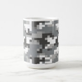 Grau Digital Camouflage Getränke Reisecoffee Mug Kaffeetasse (Mittel)