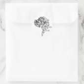 Grau-Doggenkopf Runder Aufkleber (Tasche)