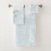 Grau Dolphin Personalisiert Bath Handtuch Set (Insitu)
