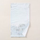 Grau Dolphin Personalisiert Bath Handtuch Set (Handtuch)