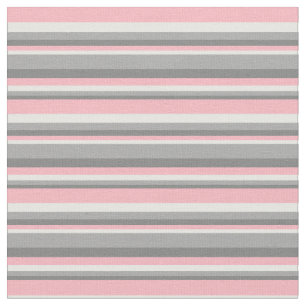 Grau, dunkelgrau, Minzcreme und hellrosa gefärbt Stoff