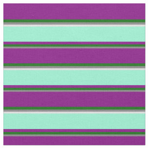 Grau, dunkelgrün, Lila, Aquamarine und Lavendel Stoff
