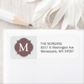 Grau & Dusty Rose Modernes Zickzack Monogramm (Insitu)
