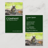 Grau Eichhörnchen - Dunkelgrün Visitenkarte (Vorne/Hinten)