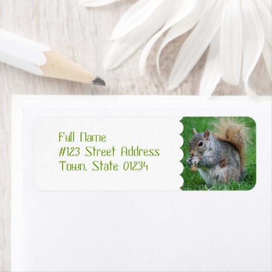 Grau-Eichhörnchen-Mailing-Labels (Insitu)