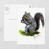 Grau-Eichhörnchen-Postkarte Postkarte (Vorne/Hinten)