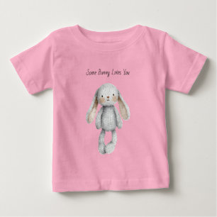 Grau Ein Hase liebt dich Baby T-shirt