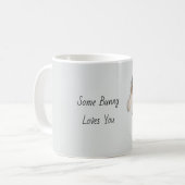 Grau Ein Hase liebt dich Kaffeetasse (Vorderseite Links)