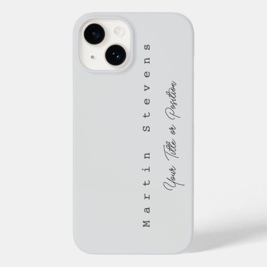 Grau Einzigartig Moderner Minimalistischer Schlich Case-Mate iPhone Hülle (Rückseite)