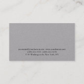 Grau Einzigartig Modernes Minimalistisch Visitenkarte (Rückseite)