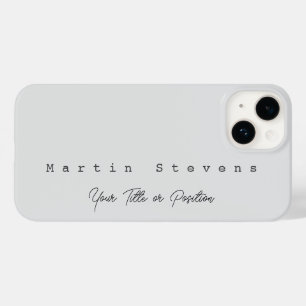Grau einzigartiger moderner minimalistischer einfa Case-Mate iPhone 14 hülle