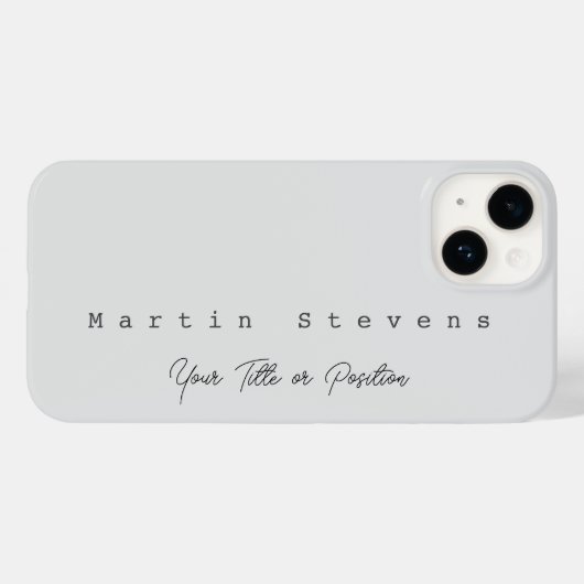 Grau einzigartiger moderner minimalistischer einfa Case-Mate iPhone hülle (Rückseite (Horizontal))
