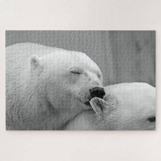 Grau-Eisbären-Foto Puzzle (Horizontal)