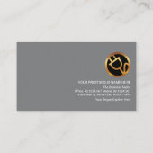 Grau-Elektrischer Lichtschalter Visitenkarte (Rückseite)