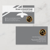 Grau-Elektrischer Lichtschalter Visitenkarte (Vorne/Hinten)