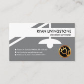 Grau-Elektrischer Lichtschalter Visitenkarte (Vorderseite)