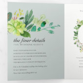 GRAU ERFOLGREICHE GEWÄSSERSPEICHERUNG DREIFACH GEFALTETE EINLADUNG (Innen Erste Seite)