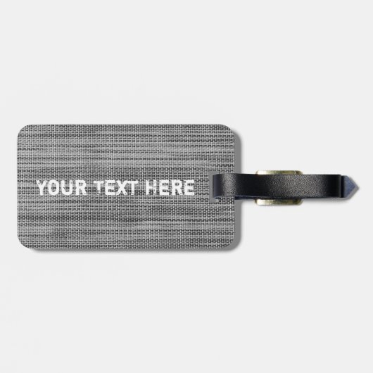 Grau-Fabric-Gepäckanhänger - Benutzerdefinierter T Gepäckanhänger (Rückseite horizontal)