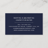 Grau-Farbwalze, Maler und Dekorator Visitenkarte (Rückseite)