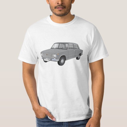 Grau FIATS 124 Berlina T-Shirt (Vorderseite)