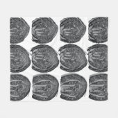 Grau Fleecedecke (Vorderseite (Horizontal))