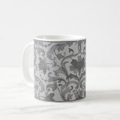 Grau-Floral Damask Tasse (Vorderseite Links)